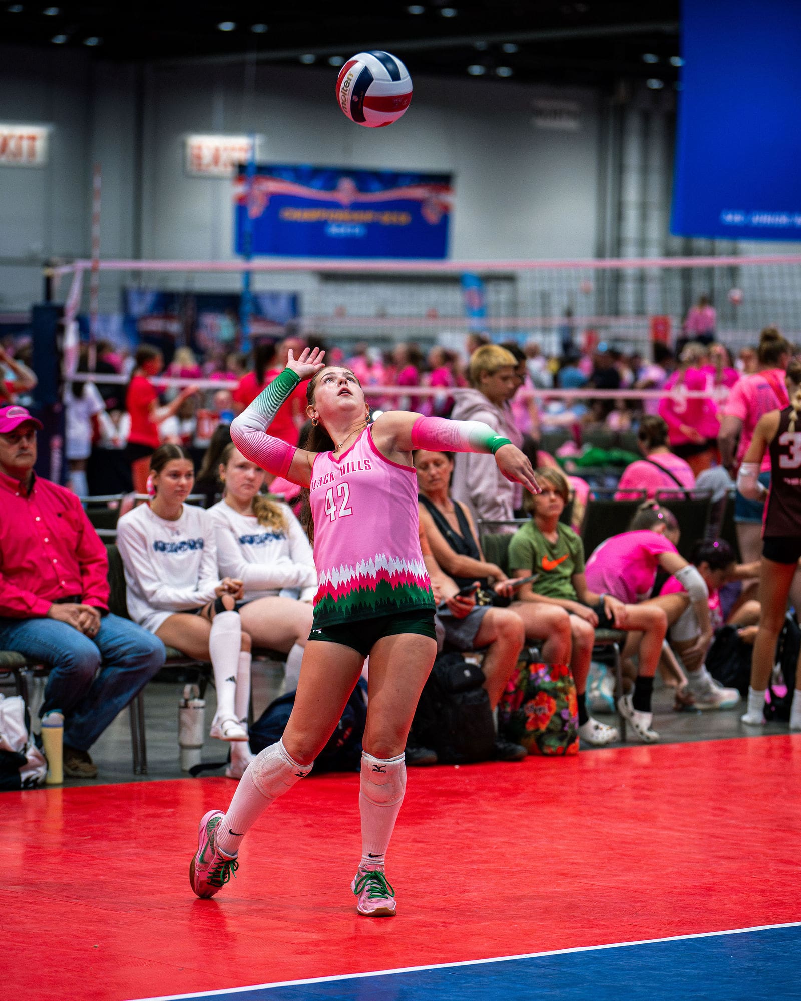 Black Hills Juniors volleyball players at a tournament