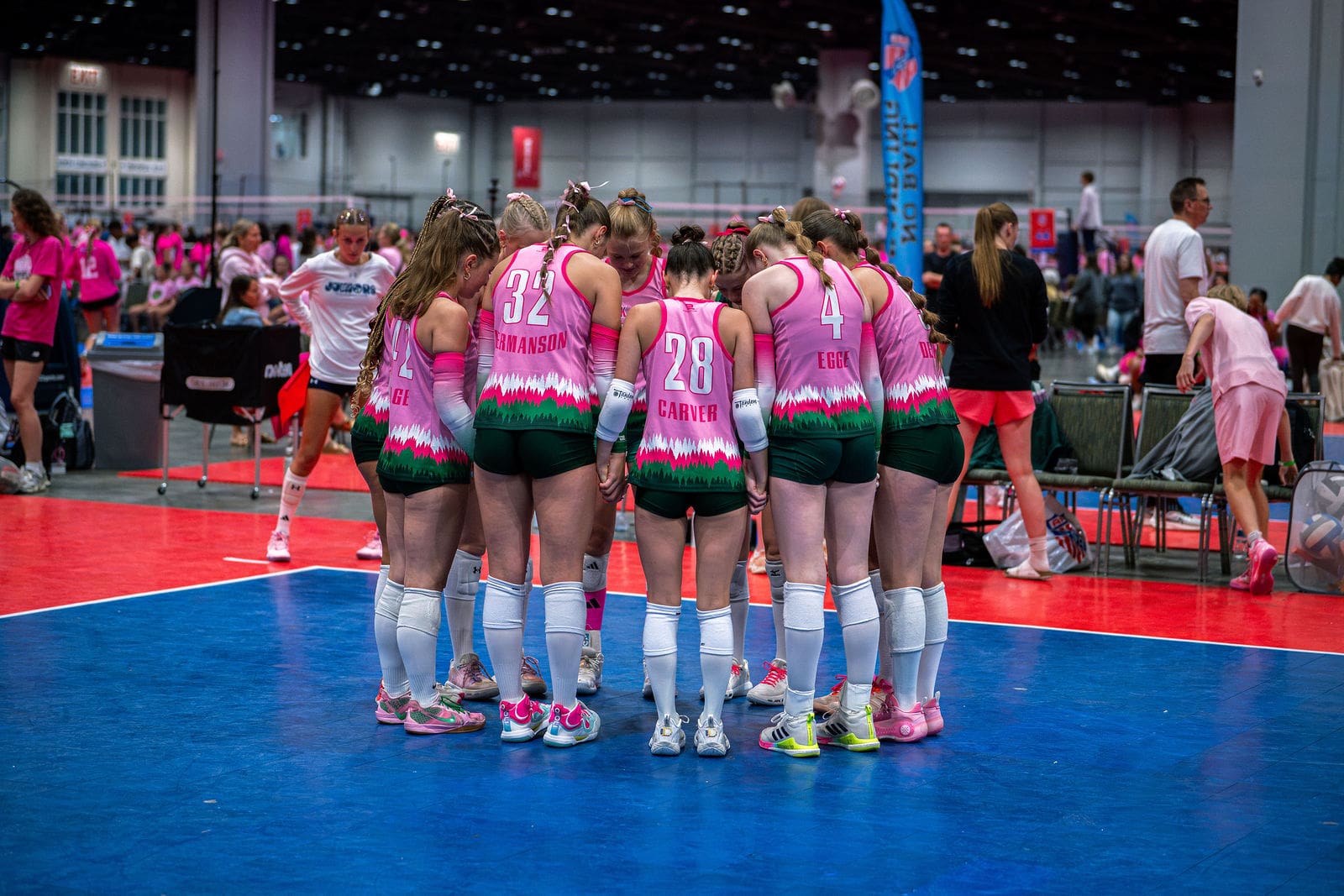Black Hills Juniors volleyball players at a tournament