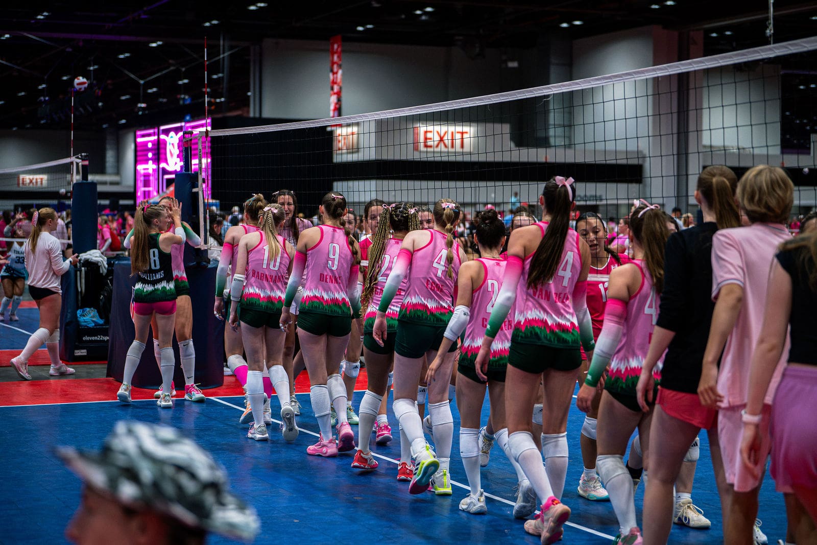 Black Hills Juniors volleyball players at a tournament