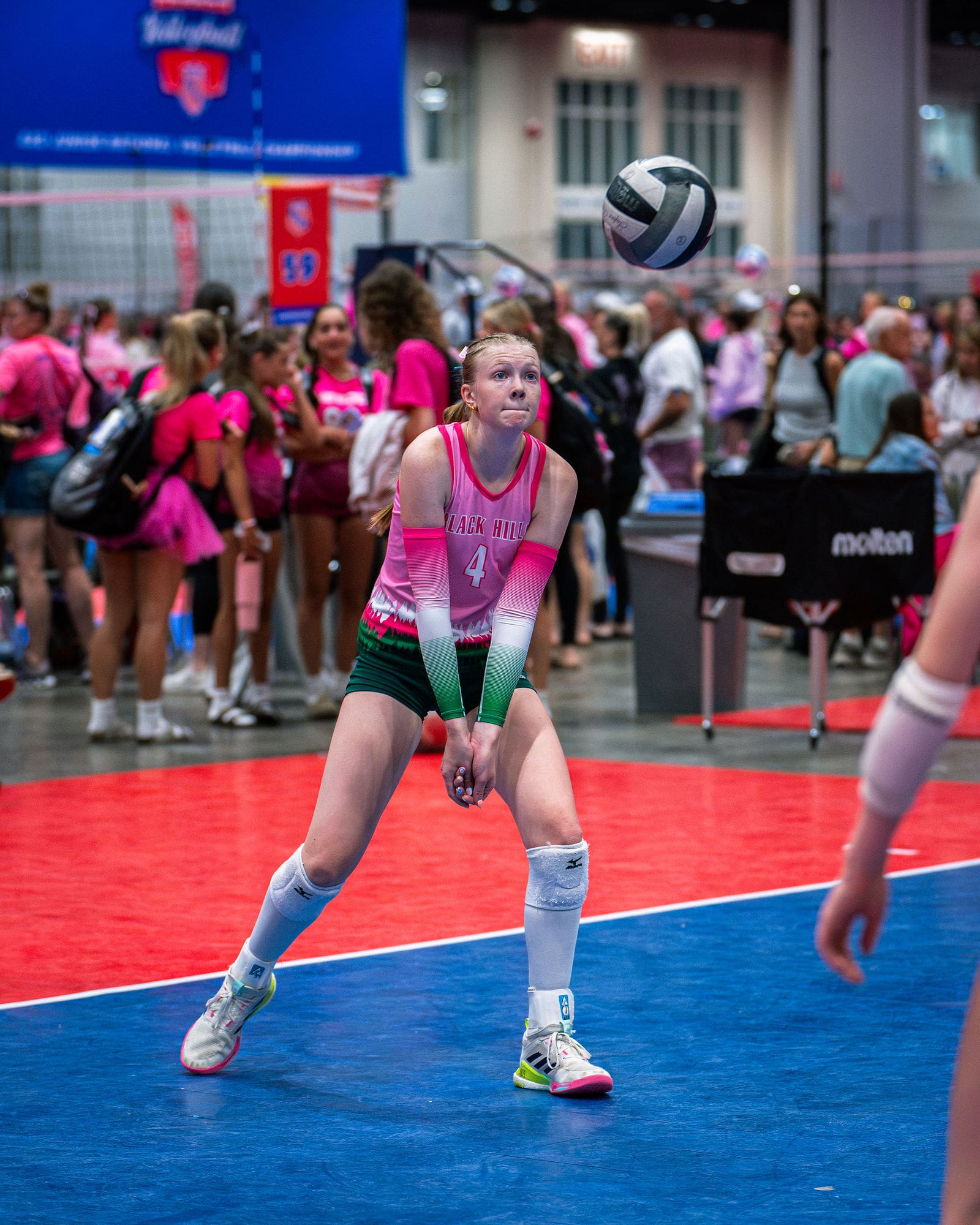 Black Hills Juniors volleyball players at a tournament