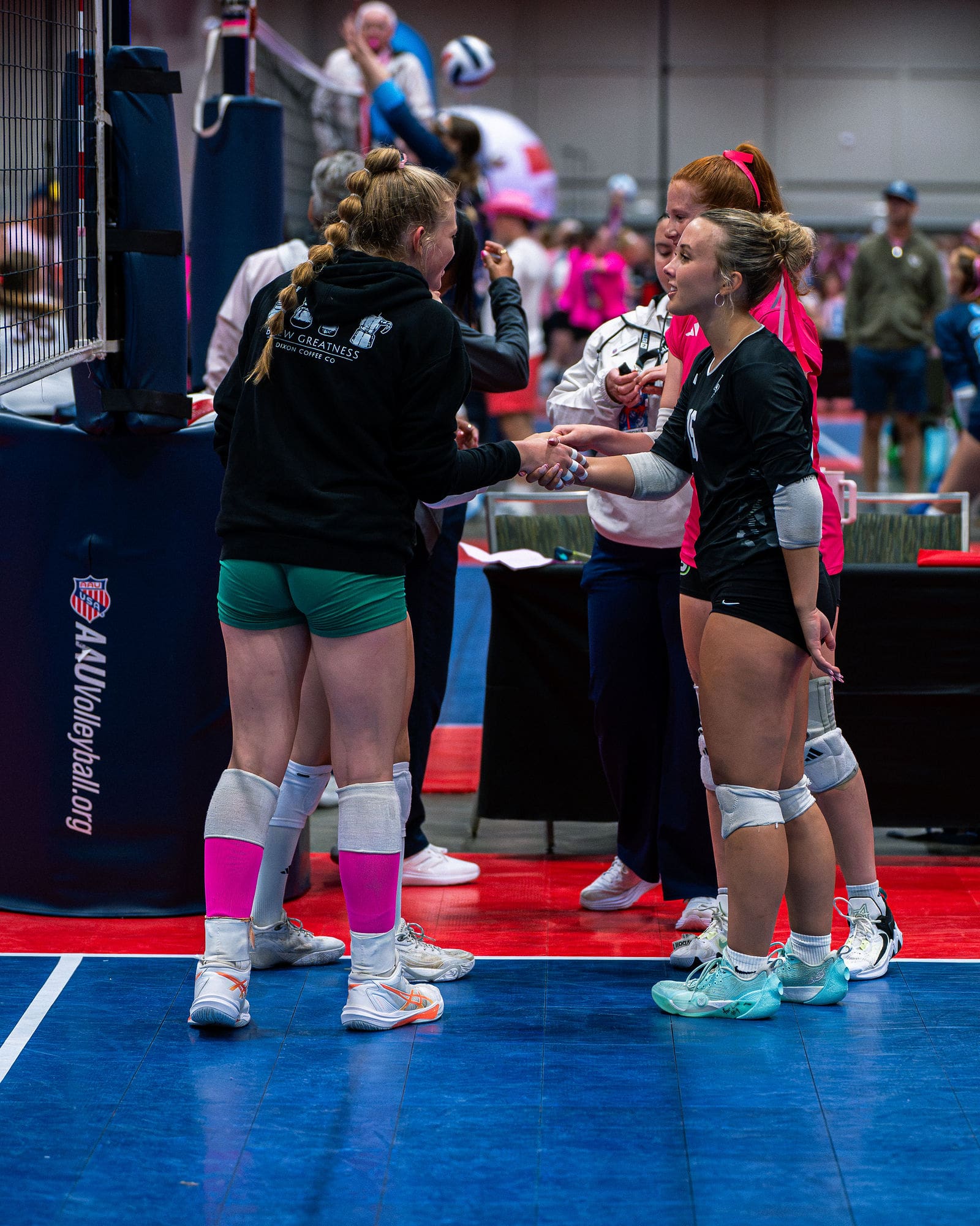 Black Hills Juniors volleyball players at a tournament